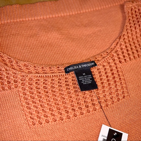 Chelsea & Theodore Orange Crochet Neck Tank - Picture 7 of 8